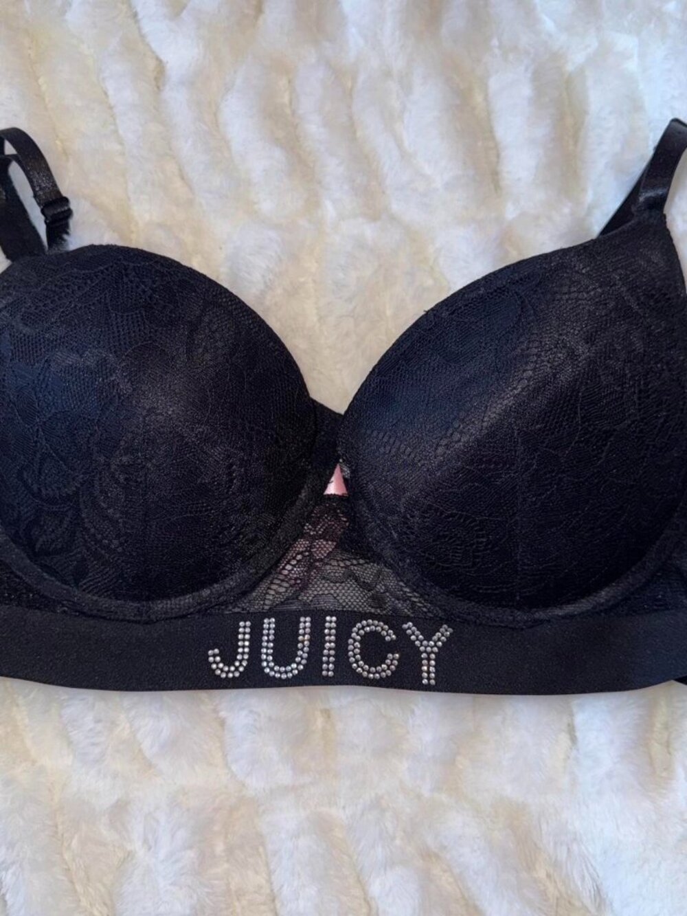 Juicy Couture black lace bralette